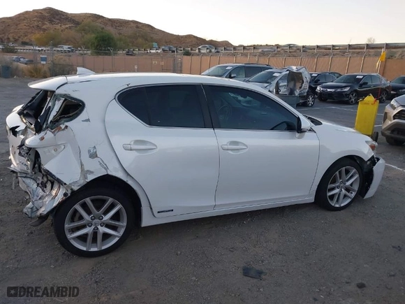 2014 Lexus CT 200h Hybrid with VIN JTHKD5BH9E2205419, listed as a IAAI auction lot 41312878 with 115165 miles. Bid and sale history available at carsss.com. Image 14.