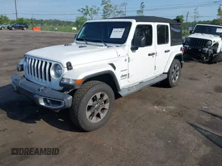 2018 Jeep Wrangler Unlimited Sahara z VIN 1C4HJXEG3JW175226, wystawiony jako IAAI lot #42307456 z przebiegiem 72 875 mil mil oraz . Historia ofert i sprzedaży dostępna na DreamBid. Obrazek 17.