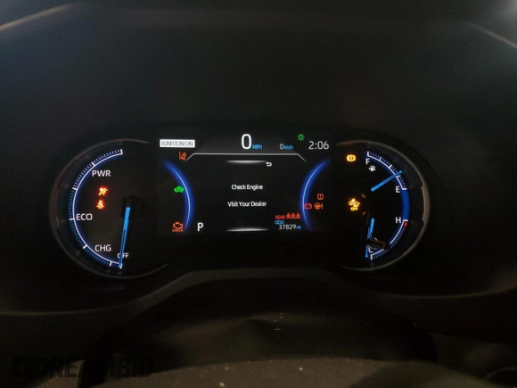 2023 Toyota RAV4 Hybrid XSE with VIN JTME6RFV5PD537302, listed as a Copart auction lot 58723145 with 37,829 mi miles and Salvage title. Bid and sale history available at DreamBid. Image 9.