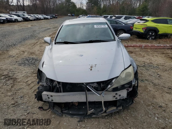 2009 Lexus IS with VIN JTHCK262895034990, listed as a Copart auction lot 52532135 with 200,680 mi miles and Clean Title. Bid and sale history available at carsss.com. Image 5.