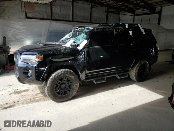 2023 Toyota 4Runner TRD Pro with VIN JTELU5JR8P6176034, listed as a Copart auction lot 49822735 with 25,843 mi miles and Salvage title. Bid and sale history available at DreamBid. Image 1.