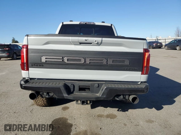 2024 Ford F-150 Raptor with VIN 1FTFW1RG9RFA65096, listed as a Copart auction lot 43702405 with 21,959 mi miles and Salvage Title. Bid and sale history available at DreamBid. Image 6.