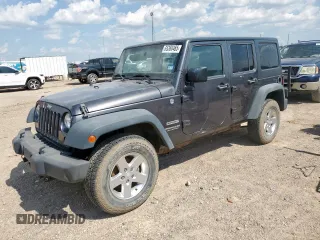 2014 Jeep Wrangler Unlimited Sport with VIN 1C4BJWDG1EL167702, listed as a Copart auction lot 65360465 with 76,486 mi miles and Clean title. Bid and sale history available at DreamBid. Image 1.