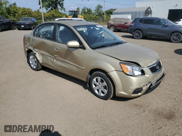 2011 Kia Rio with VIN KNADH4B38B6725531, listed as a Copart auction lot 72389974 with 124,315 mi miles and Salvage Title. Bid and sale history available at DreamBid. Image 4.