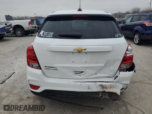 2022 Chevrolet Trax LS with VIN KL7CJNSM6NB549413, listed as a Copart auction lot 45090735 with 15,371 mi miles and Salvage Title. Bid and sale history available at carsss.com. Image 6.