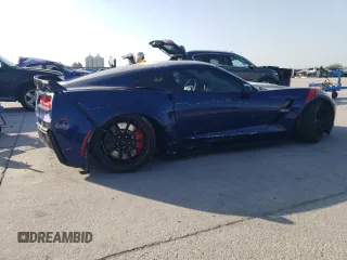 2017 Chevrolet Corvette with VIN 1G1Y12D75H5100590, listed as a Copart auction lot 52602565 with 36,884 mi miles and Salvage title. Bid and sale history available at DreamBid. Image 3.