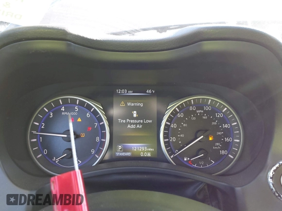 2014 Infiniti Q50 Sport with VIN JN1BV7AP4EM672256, listed as a IAAI auction lot 41016895 with 121,293 mi miles and . Bid and sale history available at DreamBid. Image 7.