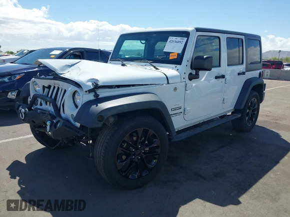 2017 Jeep Wrangler Unlimited Sport with VIN 1C4BJWDG6HL711082, listed as a IAAI auction lot 42036092 with 52,400 mi miles. Bid and sale history available at carsss.com. Image 17.