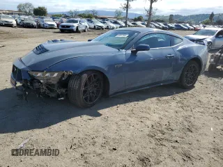 2024 Ford Mustang GT with VIN 1FA6P8CF6R5422414, listed as a Copart auction lot 50557835 with 21,462 mi miles and Salvage title. Bid and sale history available at DreamBid. Image 1.
