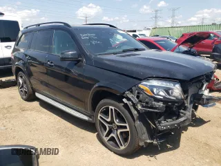 2019 Mercedes-Benz GLS 550 with VIN 4JGDF7DE5KB190993, listed as a Copart auction lot 62133334 with 59,218 mi miles and Salvage Title. Bid and sale history available at DreamBid. Image 4.