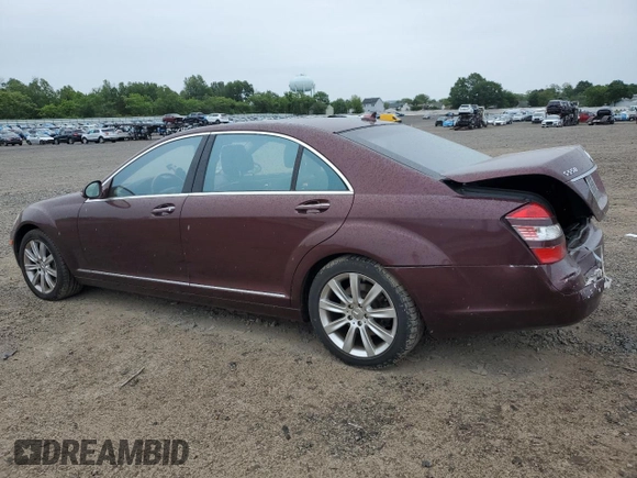 2008 Mercedes-Benz S 550 with VIN WDDNG86X98A194012, listed as a Copart auction lot 57961635 with 158,747 mi miles and Salvage title. Bid and sale history available at DreamBid. Image 2.