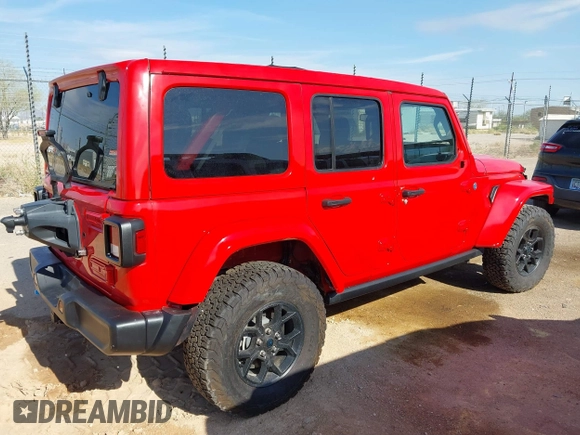 2024 Jeep Wrangler Sport S with VIN 1C4RJXN64RW141013, listed as a IAAI auction lot 42806441 with 5,893 mi miles and . Bid and sale history available at DreamBid. Image 4.