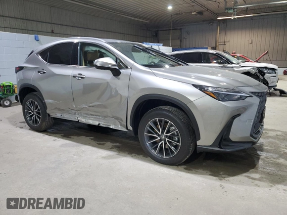 2025 Lexus NX 350h Premium with VIN 2T2GKCEZ4SC040118, listed as a Copart auction lot 82710844 with 522 mi miles and Salvage title. Bid and sale history available at DreamBid. Image 4.