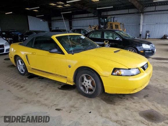 2004 Ford Mustang Deluxe with VIN 1FAFP444X4F116776, listed as a Copart auction lot 46214525 with 227,041 mi miles and Salvage Title. Bid and sale history available at carsss.com. Image 4.