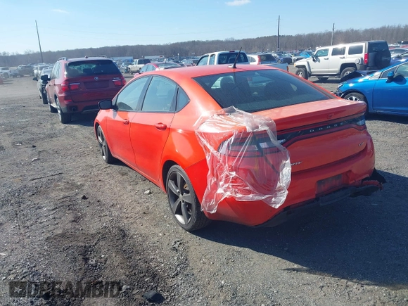 2016 Dodge Dart GT with VIN 1C3CDFEBXGD624717, listed as a IAAI auction lot 41688040 with 119,550 mi miles. Bid and sale history available at carsss.com. Image 3.