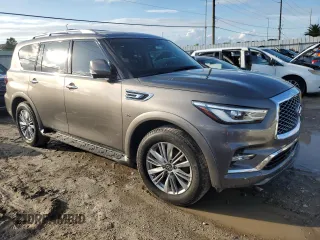 2019 Infiniti QX80 LUXE with VIN JN8AZ2NE1K9236198, listed as a Copart auction lot 73667024 with 0 mi miles and Non Repairable. Bid and sale history available at carsss.com. Image 4.