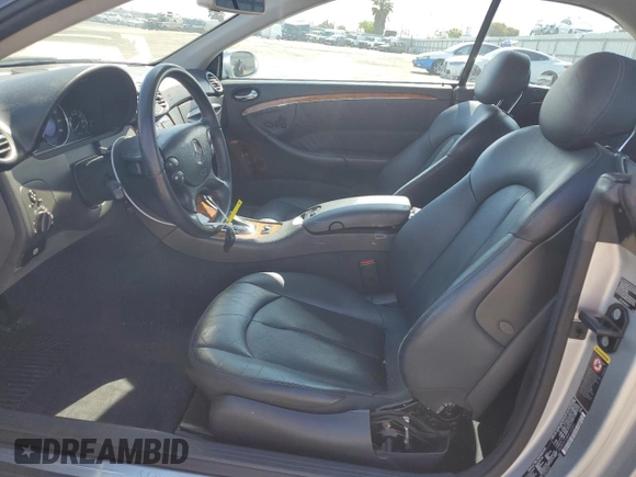 2005 Mercedes-Benz CLK 500 with VIN WDBTK75J85F153391, listed as a Copart auction lot 56691935 with 79,993 mi miles and Salvage title. Bid and sale history available at DreamBid. Image 7.