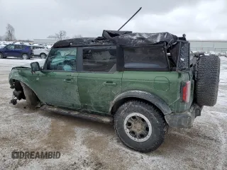 2023 Ford Bronco с VIN 1FMEE5DP7PLB60568, выставлен на аукционе Copart как лот 87751615 с пробегом 25 681 миль миль и На запчасти • Non repairable. История ставок и продаж доступна на DreamBid. Изображение 2.