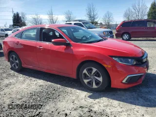 2019 Honda Civic Sedan LX with VIN 2HGFC2F62KH598469, listed as a Copart auction lot 49850515 with 74,192 mi miles and Salvage Title. Bid and sale history available at carsss.com. Image 4.