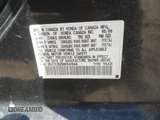 2008 Honda Ridgeline RT с VIN 2HJYK16298H541644, выставлен на аукционе IAAI как лот 41655734 с пробегом 242 628 миль миль и . История ставок и продаж доступна на DreamBid. Изображение 9.