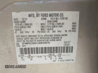 2018 Ford Edge SE with VIN 2FMPK3G93JBB39078, listed as a IAAI auction lot 42162556 with 135,810 mi miles and . Bid and sale history available at DreamBid. Image 9.