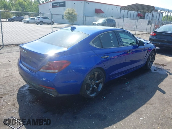 2019 Genesis G70 2.0T Advanced with VIN KMTG44LA7KU034142, listed as a IAAI auction lot 41935432 with 47,908 mi miles. Bid and sale history available at carsss.com. Image 4.