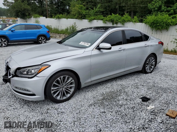 2016 Hyundai Genesis 3.8L with VIN KMHGN4JE4GU122313, listed as a Copart auction lot 57753754 with 68,048 mi miles and Salvage Title. Bid and sale history available at carsss.com. Image 1.