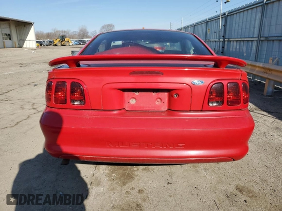 1997 Ford Mustang with VIN 1FALP4041VF100606, listed as a Copart auction lot 48688245 with 178,912 mi miles and Clean Title. Bid and sale history available at carsss.com. Image 6.