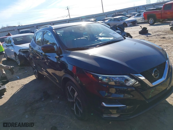 2022 Nissan Rogue Sport SL with VIN JN1BJ1CWXNW497478, listed as a IAAI auction lot 41308351 with 14,267 mi miles. Bid and sale history available at carsss.com. Image 1.