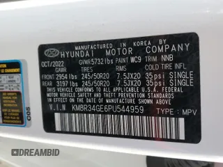 2023 Hyundai Palisade XRT z VIN KM8R34GE6PU544959, wystawiony jako Copart lot #50988815 z przebiegiem 32 057 mil mil oraz Szkoda całkowita • Salvage title. Historia ofert i sprzedaży dostępna na DreamBid. Obrazek 15.