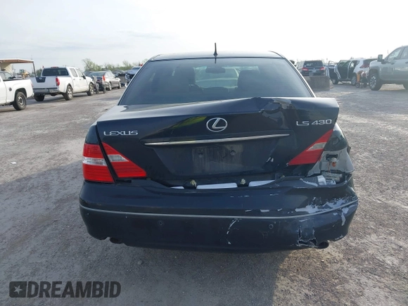 2005 Lexus LS 430 with VIN JTHBN36F155019723, listed as a IAAI auction lot 41897964 with 115,995 mi miles and . Bid and sale history available at DreamBid. Image 16.