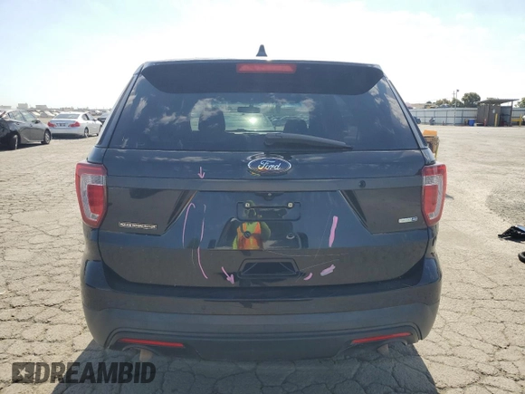 2017 Ford Police Interceptor Utility with VIN 1FM5K8AR5HGA24319, listed as a Copart auction lot 62778735 with 148,311 mi miles and Salvage title. Bid and sale history available at DreamBid. Image 6.