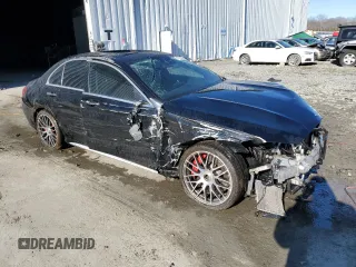 2017 Mercedes-Benz C 63 S AMG with VIN 55SWF8HB7HU200477, listed as a Copart auction lot 45185485 with Not provided miles and Salvage title. Bid and sale history available at DreamBid. Image 4.