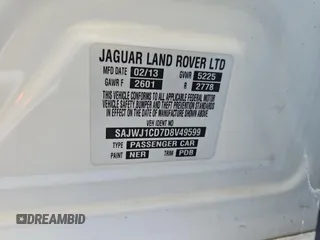 2013 Jaguar XJ с VIN SAJWJ1CD7D8V49599, выставлен на аукционе Copart как лот 43230675 с пробегом 133 163 миль миль и Чистый • Clean title. История ставок и продаж доступна на DreamBid. Изображение 10.