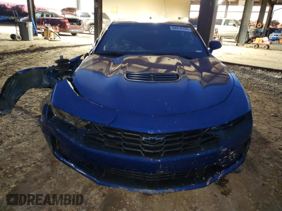 2023 Chevrolet Camaro LT1 with VIN 1G1FF1R77P0130441, listed as a Copart auction lot 84910704 with 76,275 mi miles and Salvage Title. Bid and sale history available at DreamBid. Image 5.