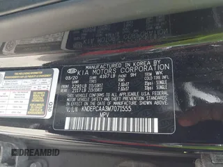 2021 Kia Seltos LX z VIN KNDEPCAA3M7071555, wystawiony jako IAAI lot #42210777 z przebiegiem 51 888 mil mil oraz . Historia ofert i sprzedaży dostępna na DreamBid. Obrazek 9.
