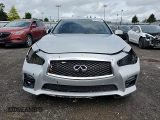 2015 Infiniti Q50 with VIN JN1BV7AR7FM398120, listed as a Copart auction lot 58540555 with 122,864 mi miles and Salvage title. Bid and sale history available at DreamBid. Image 5.