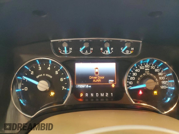 2011 Ford F-150 XL with VIN 1FTFW1CF8BKE08865, listed as a Copart auction lot 55792615 with 75,597 mi miles and Salvage title. Bid and sale history available at DreamBid. Image 9.
