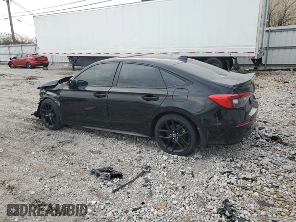 2022 Honda Civic Si with VIN 2HGFE1E55NH473130, listed as a Copart auction lot 46114755 with 34,367 mi miles and Salvage Title. Bid and sale history available at DreamBid. Image 2.