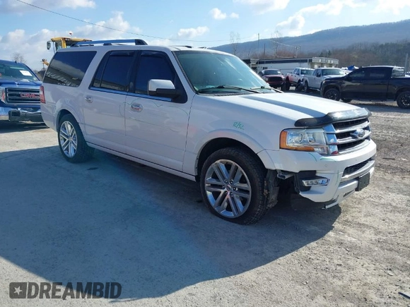 2015 Ford Expedition Max Limited with VIN 1FMJK1KT7FEF49326, listed as a IAAI auction lot 41876662 with 53,587 mi miles. Bid and sale history available at carsss.com. Image 1.