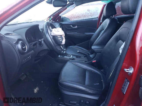 2021 Hyundai Kona Ultimate with VIN KM8K53A59MU712104, listed as a Copart auction lot 87926405 with 0 mi miles and Salvage Title. Bid and sale history available at carsss.com. Image 7.