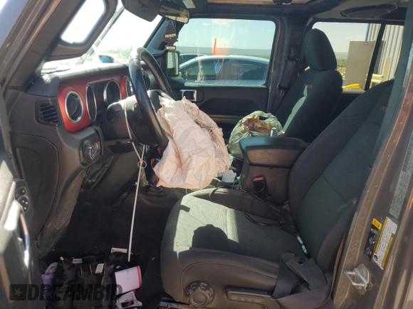 2020 Jeep Gladiator Rubicon with VIN 1C6JJTBG9LL163270, listed as a Copart auction lot 53654005 with 74,744 mi miles and Salvage title. Bid and sale history available at DreamBid. Image 7.