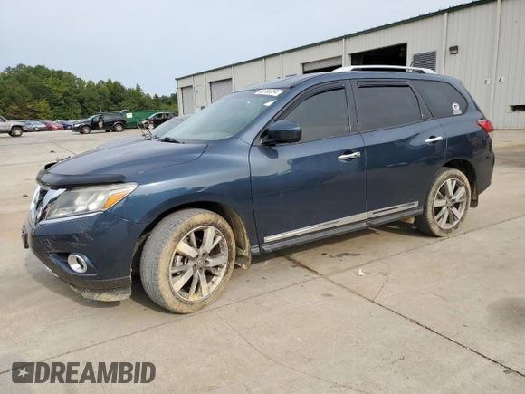 2014 Nissan Pathfinder Platinum with VIN 5N1AR2MM9EC735984, listed as a Copart auction lot 69788534 with 126,810 mi miles and Salvage Title. Bid and sale history available at carsss.com. Image 1.