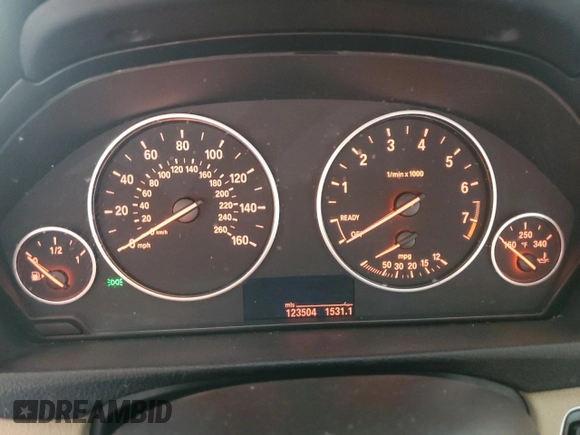 2013 BMW 3 Series 328i with VIN WBA3A5G55DNP19940, listed as a Copart auction lot 51003445 with 123,504 mi miles and Salvage Title. Bid and sale history available at carsss.com. Image 9.