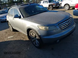 2003 Infiniti FX w/Options with VIN JNRBS08W33X404868, listed as a IAAI auction lot 41462901 with 264,177 mi miles. Bid and sale history available at carsss.com. Image 1.