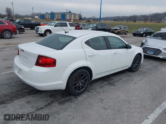 2012 Dodge Avenger SE with VIN 1C3CDZAB0CN110886, listed as a IAAI auction lot 41169873 with Not Provided miles and . Bid and sale history available at DreamBid. Image 4.