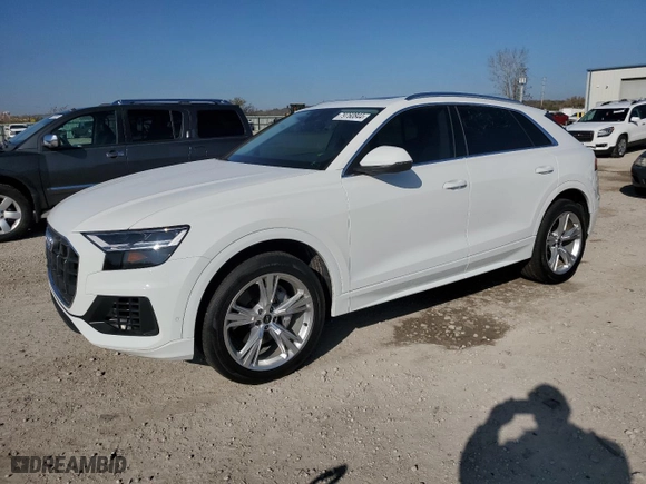 2022 Audi Q8 Premium Plus with VIN WA1BVBF16ND017319, listed as a Copart auction lot 79760844 with 15,157 mi miles and Salvage Title. Bid and sale history available at carsss.com. Image 1.