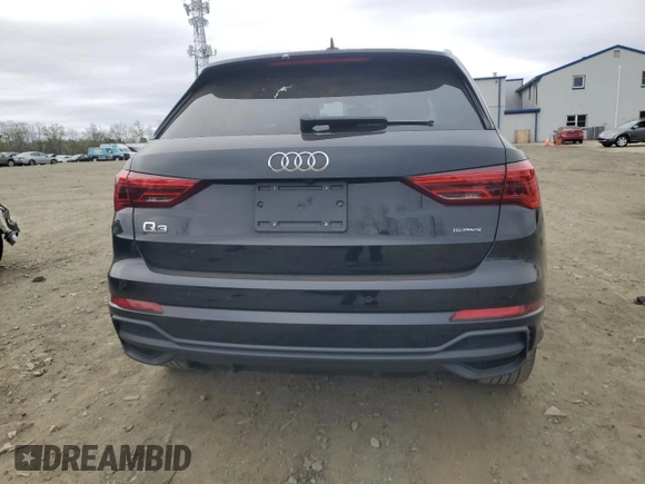 2023 Audi Q3 S line Premium with VIN WA1DECF32P1031268, listed as a Copart auction lot 53976095 with 20,891 mi miles and Salvage title. Bid and sale history available at DreamBid. Image 6.