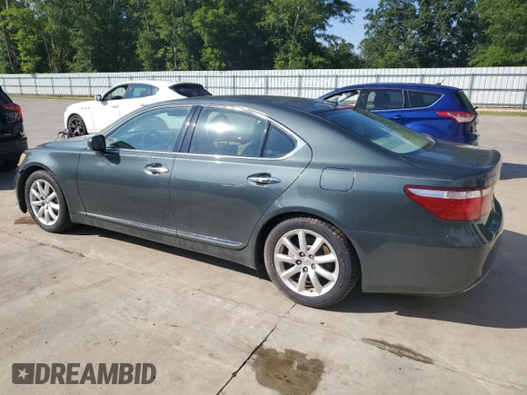 2007 Lexus LS 460 with VIN JTHBL46F975036722, listed as a Copart auction lot 60193615 with 172,623 mi miles and Salvage title. Bid and sale history available at DreamBid. Image 2.