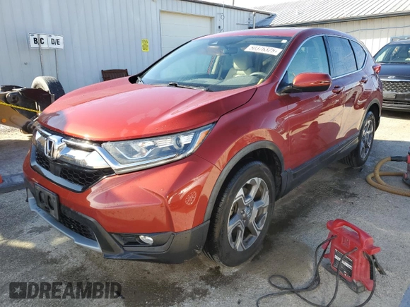 2017 Honda CR-V EX with VIN 5J6RW2H52HL031935, listed as a Copart auction lot 50376325 with 84,605 mi miles and Salvage Title. Bid and sale history available at carsss.com. Image 1.